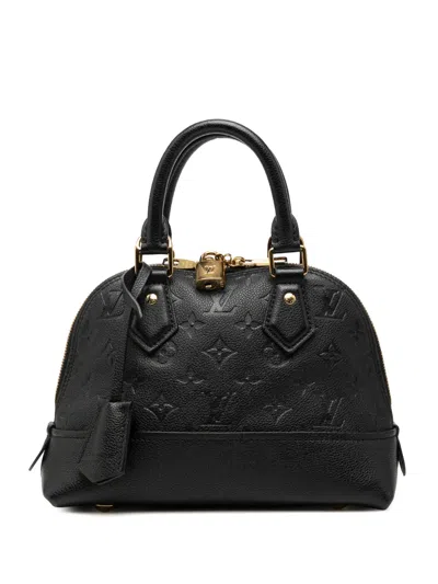 Pre-owned Louis Vuitton 2021-2026 Monogram Empreinte Neo Alma Bb Satchel In Black