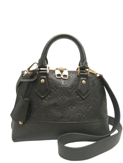 Pre-owned Louis Vuitton 2021-2026 Monogram Empreinte Neo Alma Bb Satchel In Black