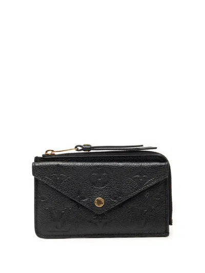 Pre-owned Louis Vuitton 2021-2026 Monogram Empreinte Recto Verso Card Holder In Black