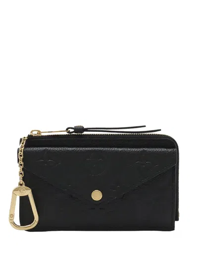 Pre-owned Louis Vuitton 2021-2026 Monogram Empreinte Recto Verso Card Holder In Black