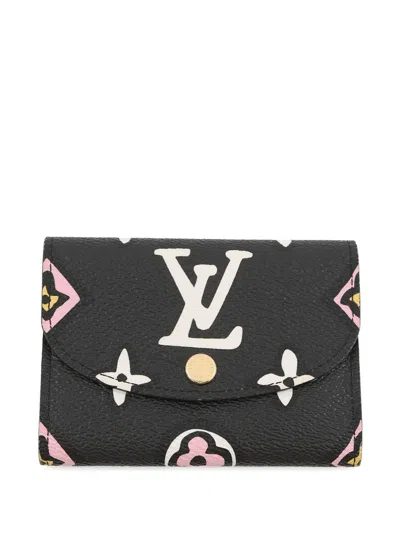 Pre-owned Louis Vuitton 2021-2026 Monogram Giant Wild At Heart Rosalie Purse Coin Pouch In Black