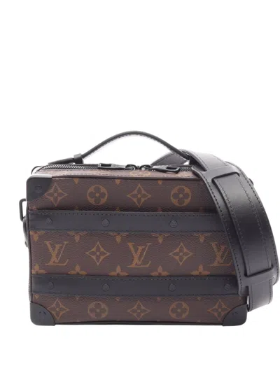 Pre-owned Louis Vuitton 2021-2026 Monogram Macassar Handle Soft Trunk Satchel In Brown