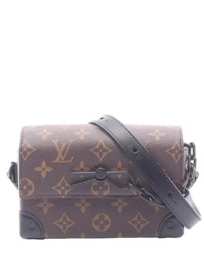 Pre-owned Louis Vuitton 2021-2026 Monogram Macassar Steamer Wearable Wallet Crossbody Bag In Brown