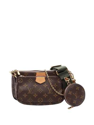 Pre-owned Louis Vuitton 2021-2026 Monogram Multi Pochette Accessoires Satchel In Brown