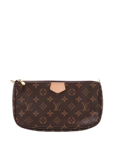 Pre-owned Louis Vuitton 2021-2026 Monogram Multi Pochette Accessoires Satchel In Brown