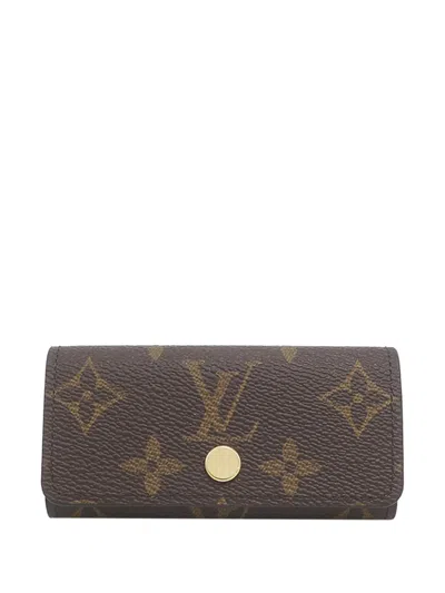 Pre-owned Louis Vuitton 2021-2026 Monogram Multicles 4 Key Holder In Brown