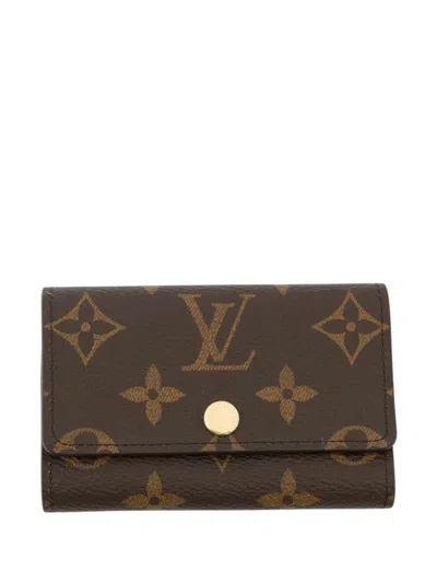 Pre-owned Louis Vuitton 2021-2026 Monogram Multicles 6 Key Holder In Brown