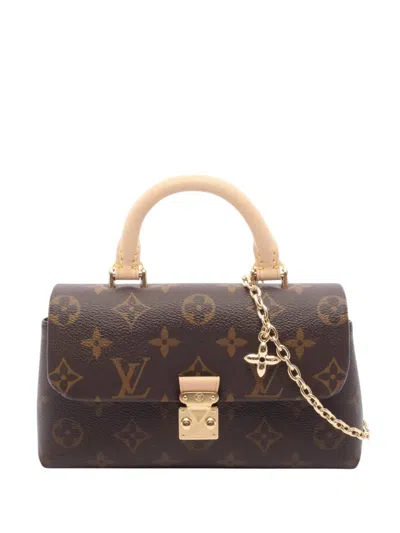 Pre-owned Louis Vuitton 2021-2026 Monogram Nano Madeleine Satchel In Brown