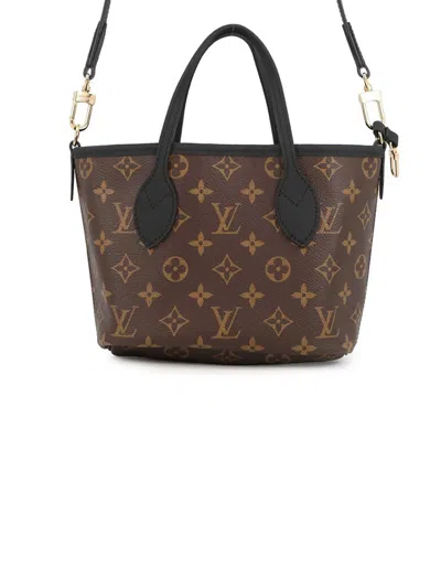 Pre-owned Louis Vuitton 2021-2026 Monogram Neverfull Bandouliere Inside Out Bb Satchel In Brown