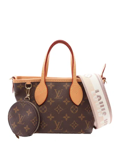 Pre-owned Louis Vuitton 2021-2026 Monogram Neverfull Bb Satchel In Brown