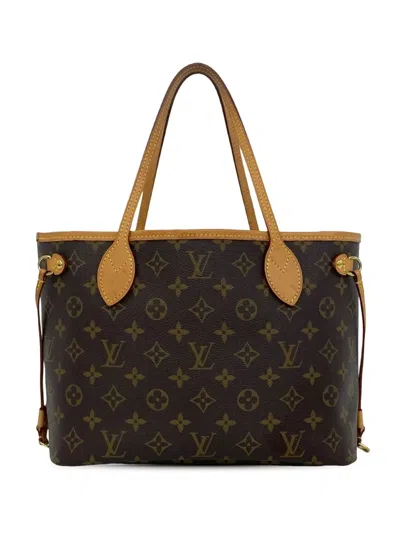 Pre-owned Louis Vuitton 2021-2026 Monogram Neverfull Pm Tote Bag In Brown