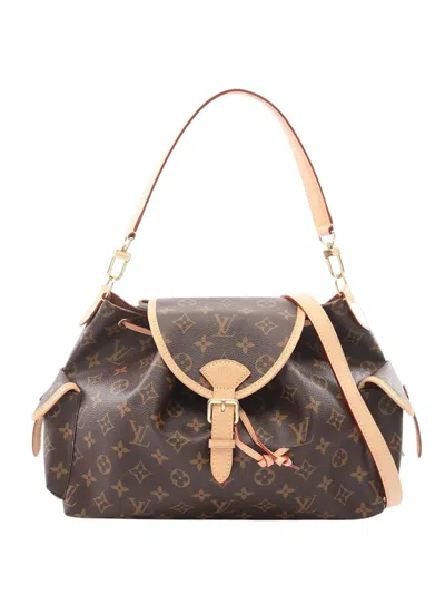 Pre-owned Louis Vuitton 2021-2026 Monogram Odyssey Mm Satchel In Brown