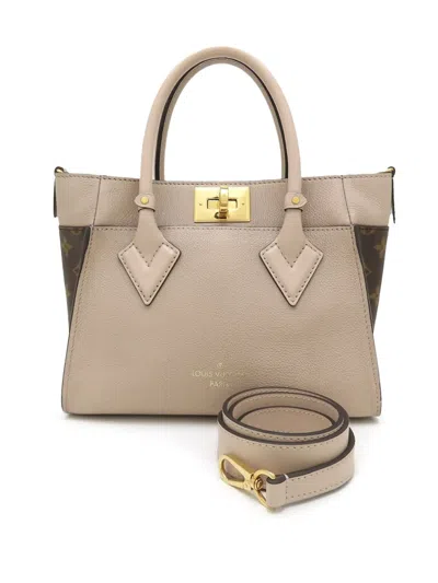Pre-owned Louis Vuitton 2021-2026 Monogram On My Side Pm Satchel In Brown