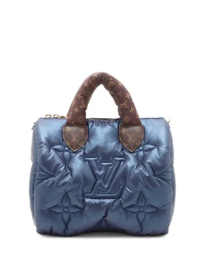 Pre-owned Louis Vuitton 2021-2026 Monogram Pillow Speedy Bandouliere 25 Satchel In Blue