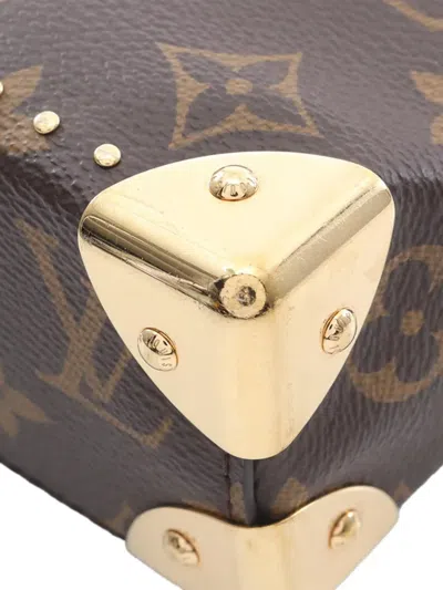 Pre-owned Louis Vuitton 2021-2026 Monogram Reverse Camera Box Satchel In Brown