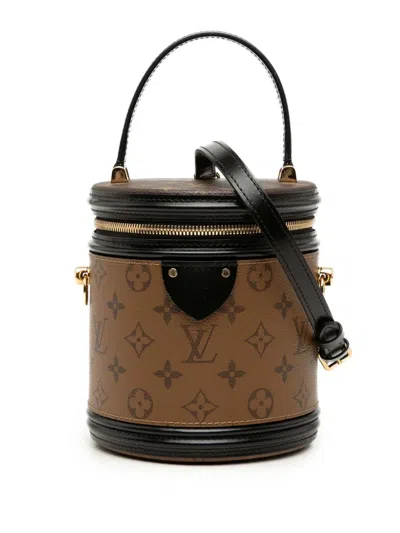 Pre-owned Louis Vuitton 2021-2026 Monogram Reverse Cannes Vanity Bag In Black