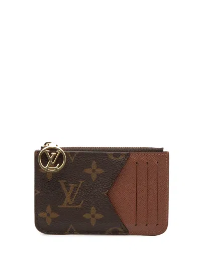 Pre-owned Louis Vuitton 2021-2026 Monogram Romy Card Holder In Brown