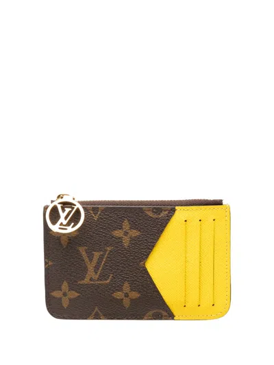 Pre-owned Louis Vuitton 2021-2026 Monogram Romy Card Holder In Brown