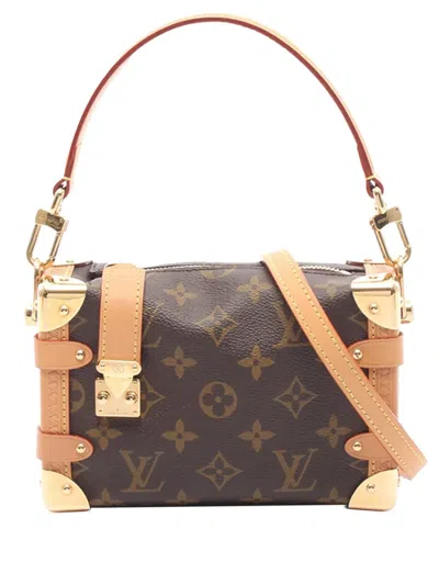 Pre-owned Louis Vuitton 2021-2026 Monogram Side Trunk Pm Satchel In Brown