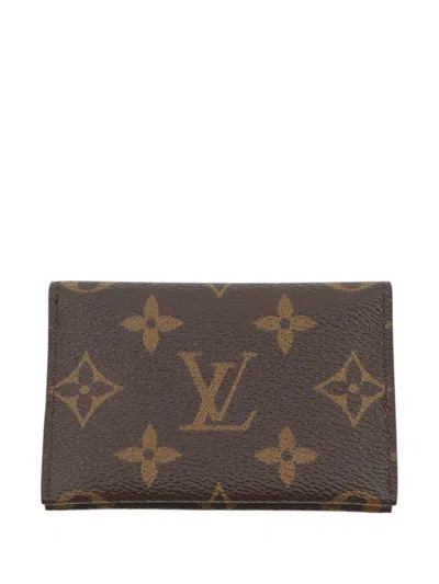Pre-owned Louis Vuitton 2021-2026 Monogram Slim Card Holder In Brown