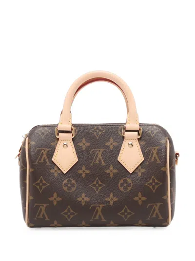 Pre-owned Louis Vuitton 2021-2026 Monogram Speedy Bandouliere 20 Satchel In 褐色