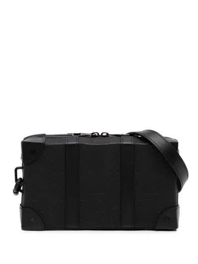 Pre-owned Louis Vuitton 2021-2026 Monogram Taurillon Soft Trunk Wallet Crossbody Bag In 黑色