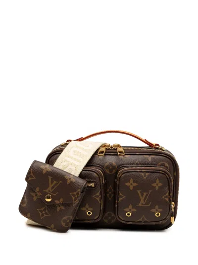 Pre-owned Louis Vuitton 2021-2026 Monogram Utility Satchel In Brown