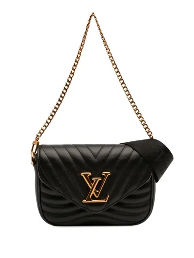 Pre-owned Louis Vuitton 2021-2026 New Wave Multi Pochette Satchel In Black