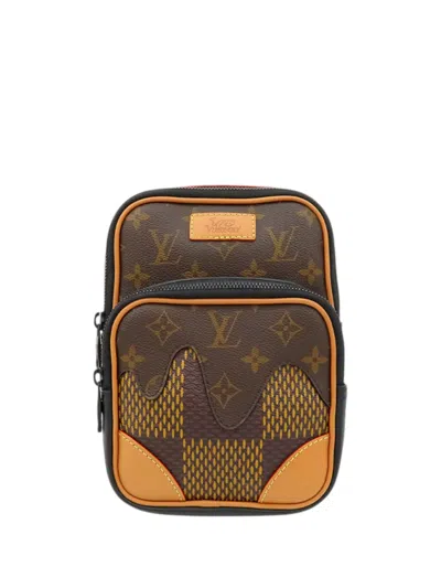 Pre-owned Louis Vuitton 2021-2026 Nigo Giant Damier Ebene Monogram Amazone Sling Bag Crossbody Bag In Brown