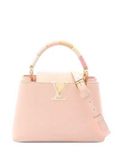 Pre-owned Louis Vuitton 2021-2026 Taurillon Capucines Bb Satchel In Pink
