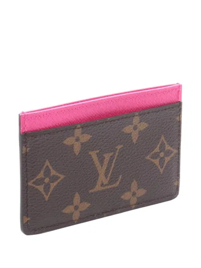 Pre-owned Louis Vuitton 2021-2026 X Takashi Murakami Monogram Panda Card Holder In Brown