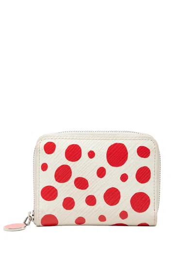 Pre-owned Louis Vuitton 2021-2026 Yayoi Kusama Epi Zippy Purse Coin Pouch In Red