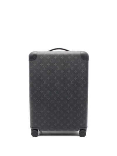 Pre-owned Louis Vuitton 2021s 55 Horizon Monogram Suitcase In Black