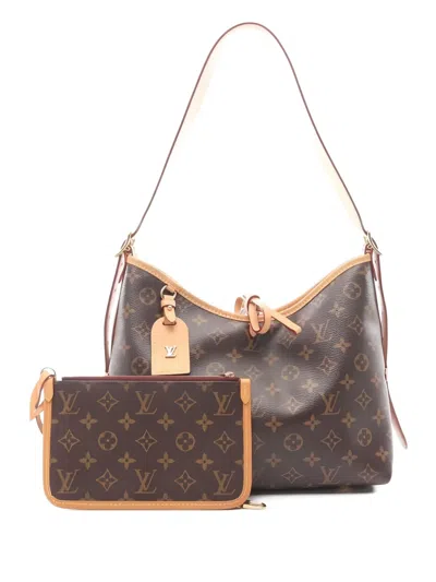 Pre-owned Louis Vuitton 2021s Carryall Pm Monogram Shoulder Bag In Brown