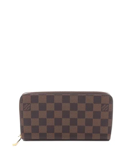 Pre-owned Louis Vuitton 2021s Damier Ebene Wallet In Brown
