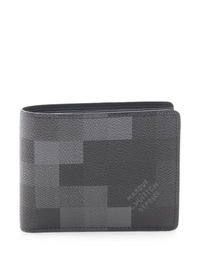 Pre-owned Louis Vuitton 2021s Damouflage Slender Wallet In Black