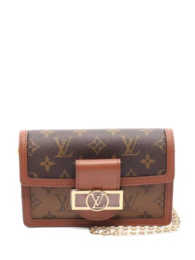 Pre-owned Louis Vuitton 2021s Dauphine Chain-strap Shoulder Bag In Brown