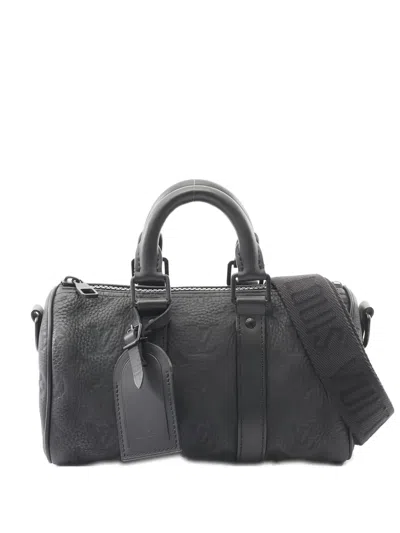 Pre-owned Louis Vuitton 2021s Keepall Bandoulière 25 Tote Bag In Black