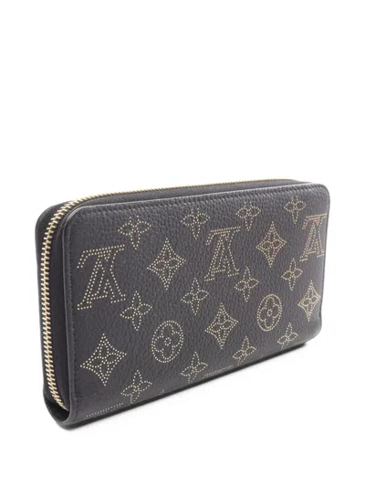 Pre-owned Louis Vuitton 2021s Mahina Zippy Monogram Wallet In Black