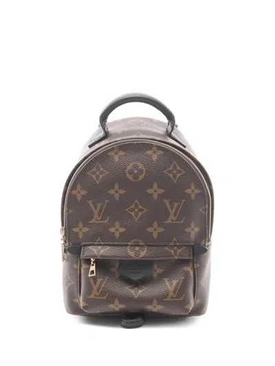 Pre-owned Louis Vuitton 2021s Mini Palm Springs Monogram Backpack In Brown