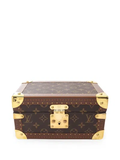 Pre-owned Louis Vuitton 2021s Monogram Coffret Treasure 24 Jewelry Box In Brown