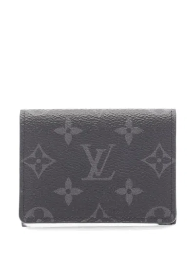 Pre-owned Louis Vuitton 2021s Monogram Eclipse Card-holder In Black