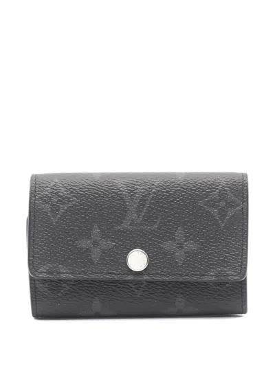 Pre-owned Louis Vuitton 2021s Monogram Eclipse Key Case In Black