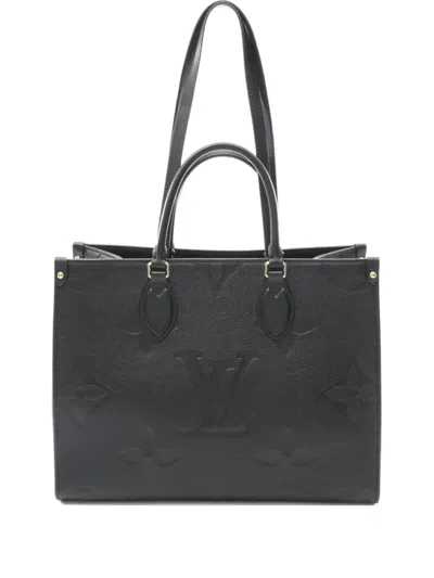Pre-owned Louis Vuitton 2021s Monogram-empreinte Shoulder Bag In Black
