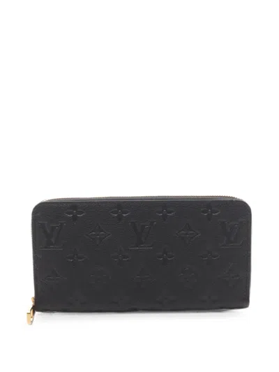 Pre-owned Louis Vuitton 2021s Monogram Empreinte Zippy Wallet In Black