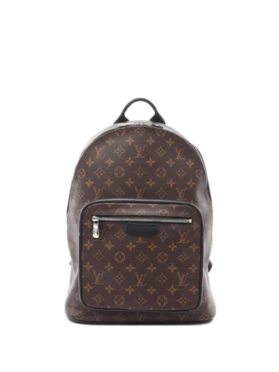 Pre-owned Louis Vuitton 2021s Monogram Macassar Josh Backpack In Brown