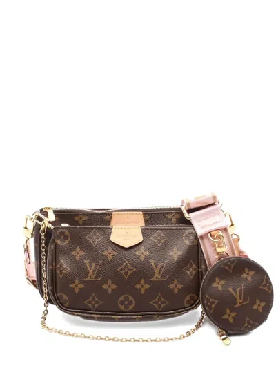 Pre-owned Louis Vuitton 2021s Multi Pochette Accessoires Monogram Cross Body Bag In Brown