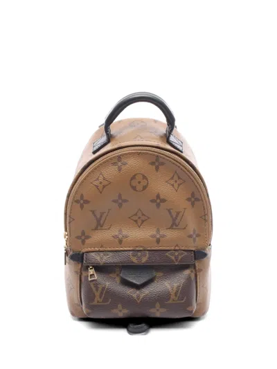 Pre-owned Louis Vuitton 2021s Palm Springs Monogram Reverse Backpack In Neutral