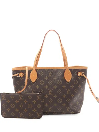 Pre-owned Louis Vuitton 2021s Pm Neverfull Monogram Tote Bag In Brown
