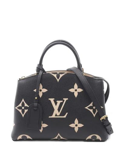 Pre-owned Louis Vuitton 2021s Pm Petit Palais Monogram Tote Bag In Black